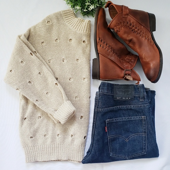 oxford circus Sweaters - Oxford Circus knit sweater - cream/beige sz S